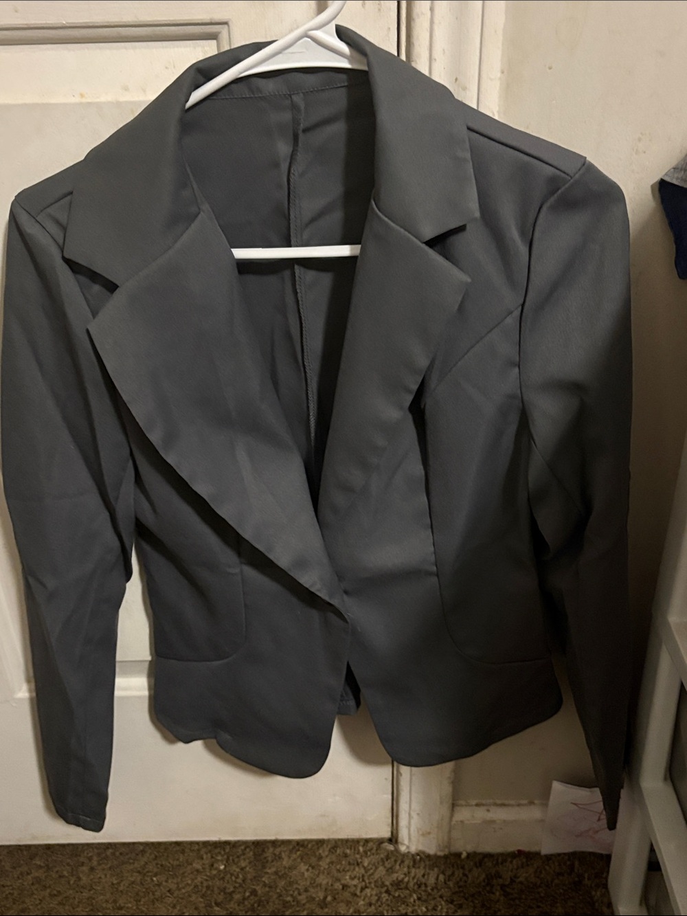 Gray Women's Tailored Blazer Jacket - Classic Workwear